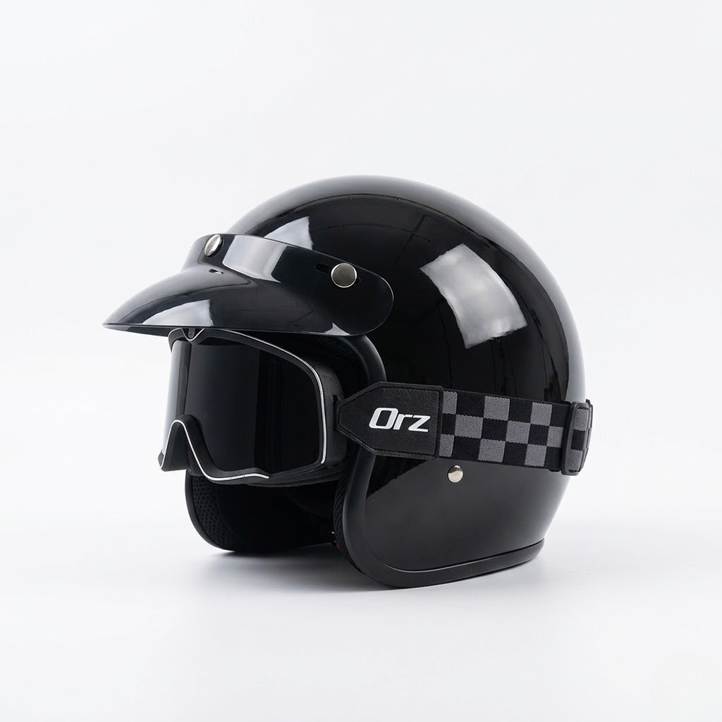 Casco Abierto Urban Retro – Protección Aprobada DOT y ECE - Meowbutter