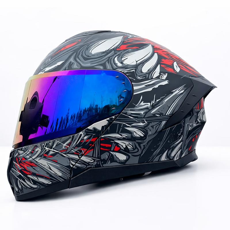 Kask motocyklowy LVS-909 Pro - Meowbutter