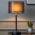 Lumis Table Lamp with Double Fabric Shade | Modern Vintage Design | Meowbutter