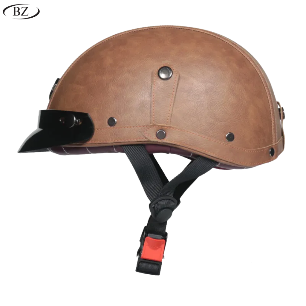 Vintage Half Helmet – DOT Approved | Unisex 4-Season Riding - Meowbutter