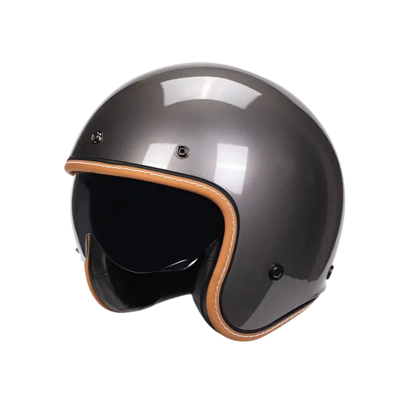 Minimalist Retro Open Face Motorcycle Helmet – DOT & ECE Certified | meowbutter