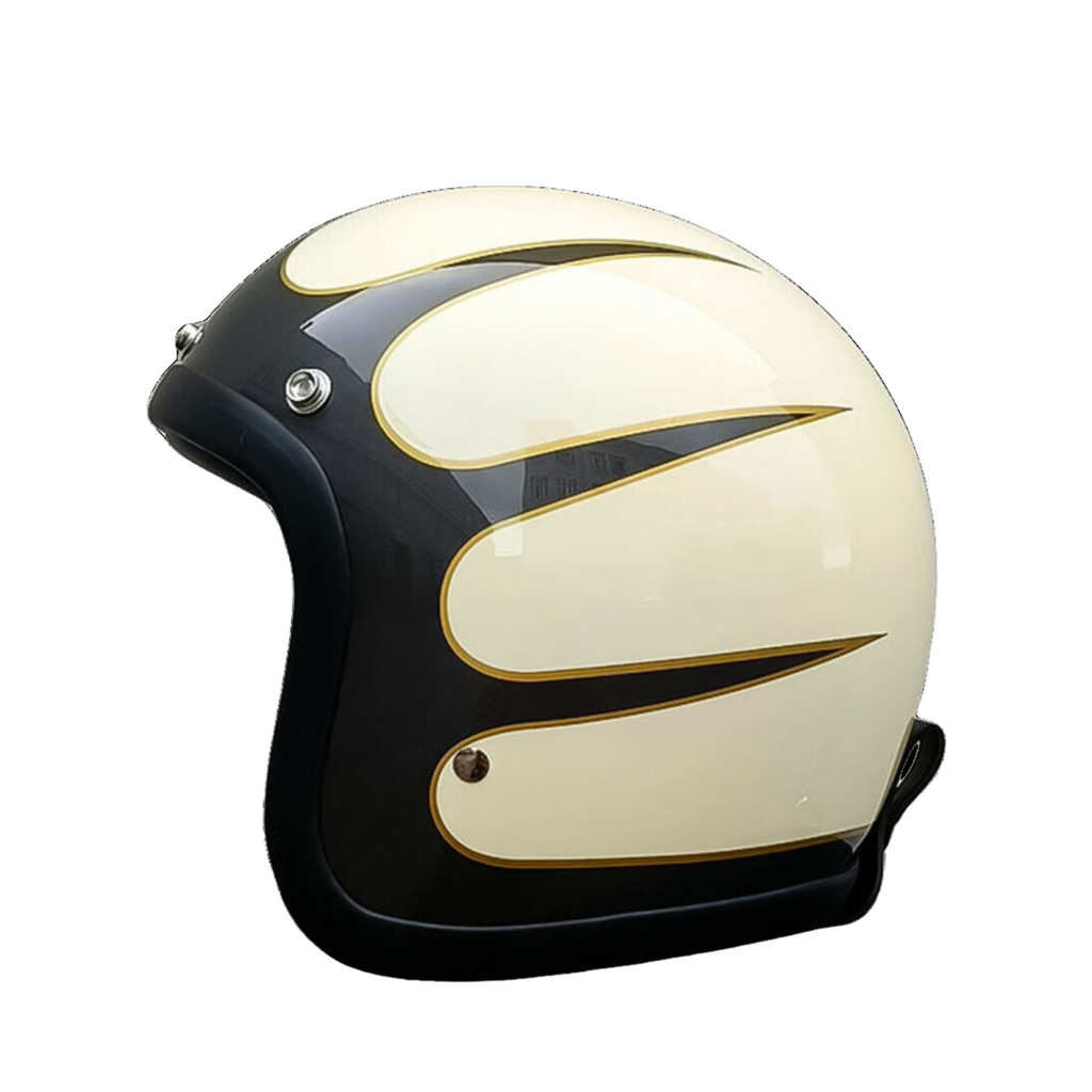 Casco Moto Vintage Chopper Low Profile - Omologato DOT & ECE | meowbutter