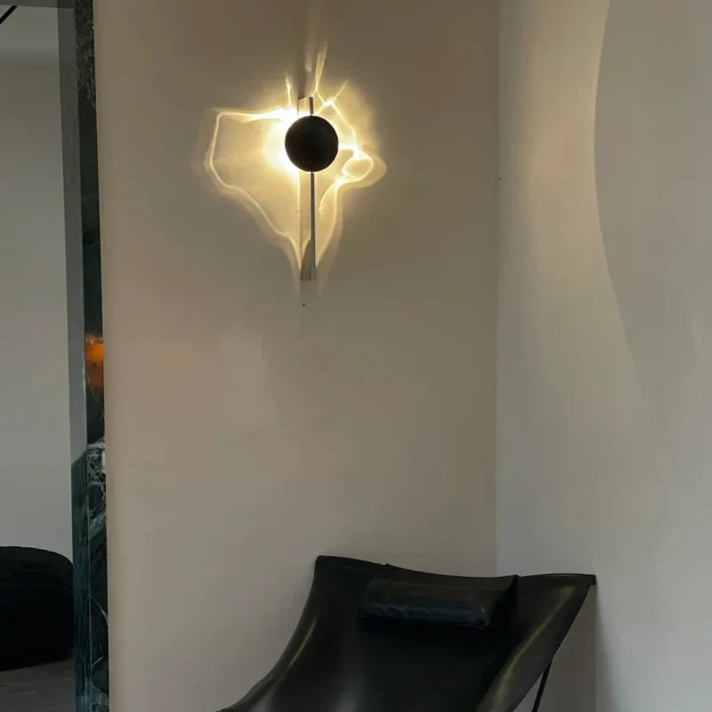 Ripple Wall Sconce With Adjustable 180 Degree Head Warm White Ambient Light