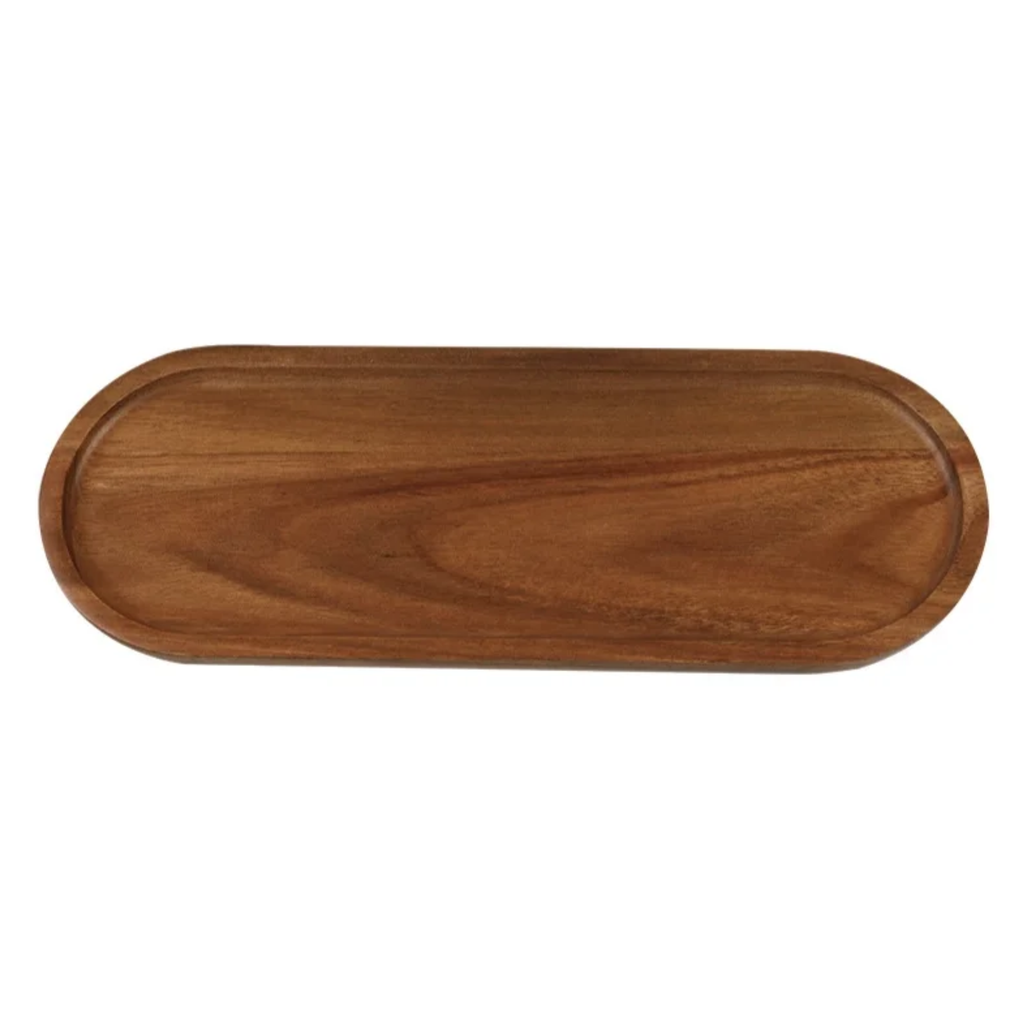 3-teiliges Holztablett-Set zum Servieren von Speisen und Desserts