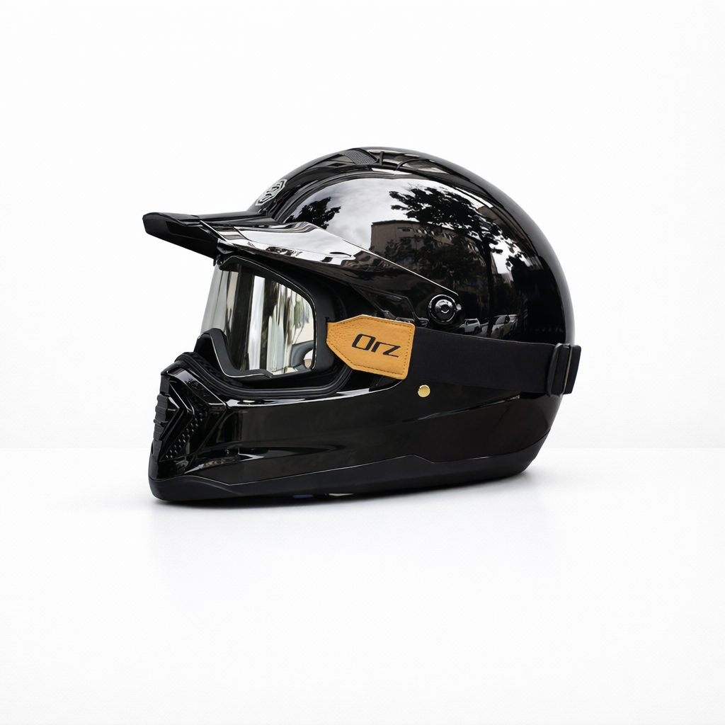 ORZ-918 Retro helhjälm – DOT- och ECE-godkänd – Meowbutter