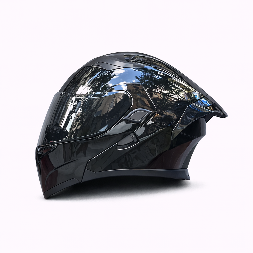 Kask motocyklowy ORZ Z-169 z podnoszoną szczęką, pełna osłona twarzy, podwójna szyba, zatwierdzony przez DOT i ECE - Meowbutter