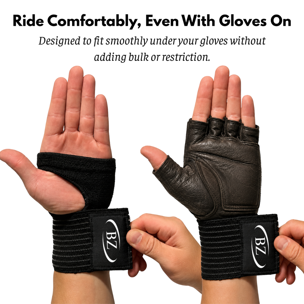Supporto per polso da motociclista BikerZonez RideFlex™ - Meowbutter