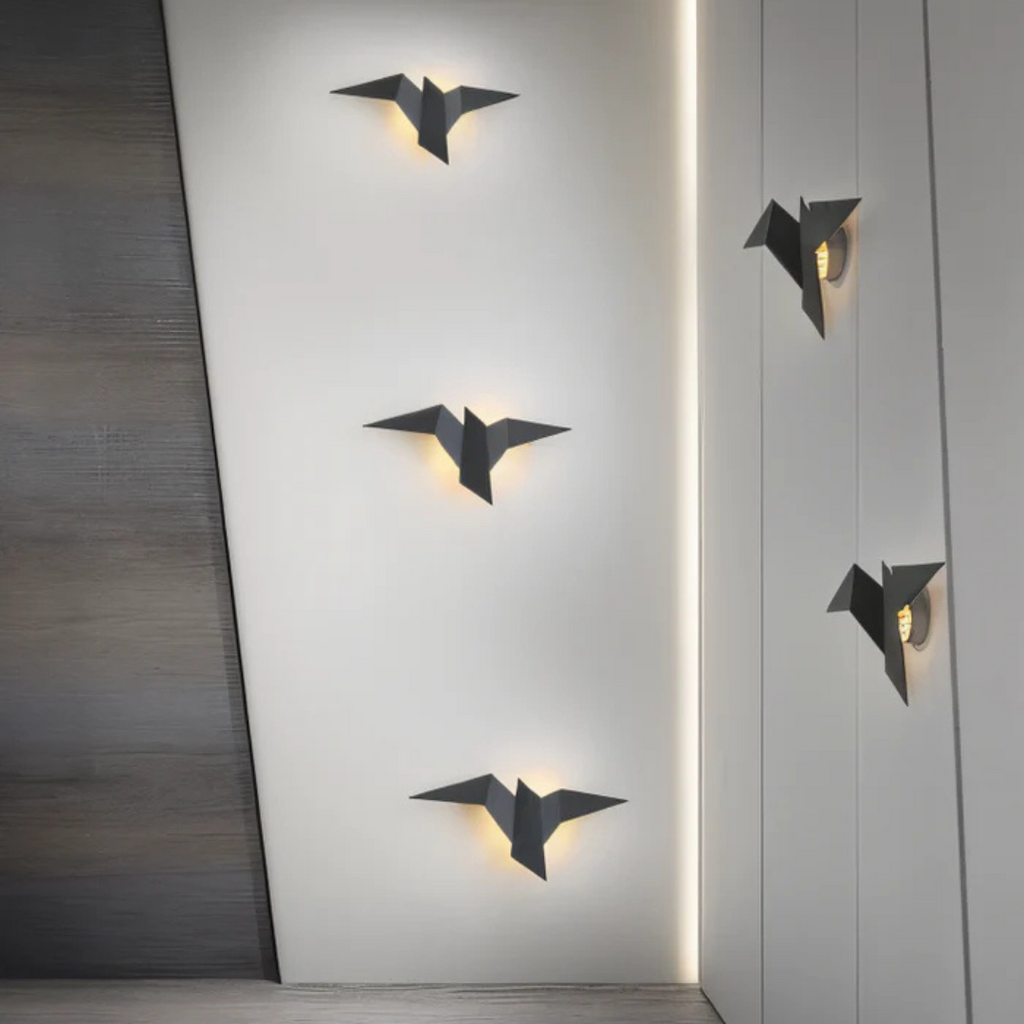 Origami Wall Lamp | Unique Modern Indoor LED Sconce | Meowbutter