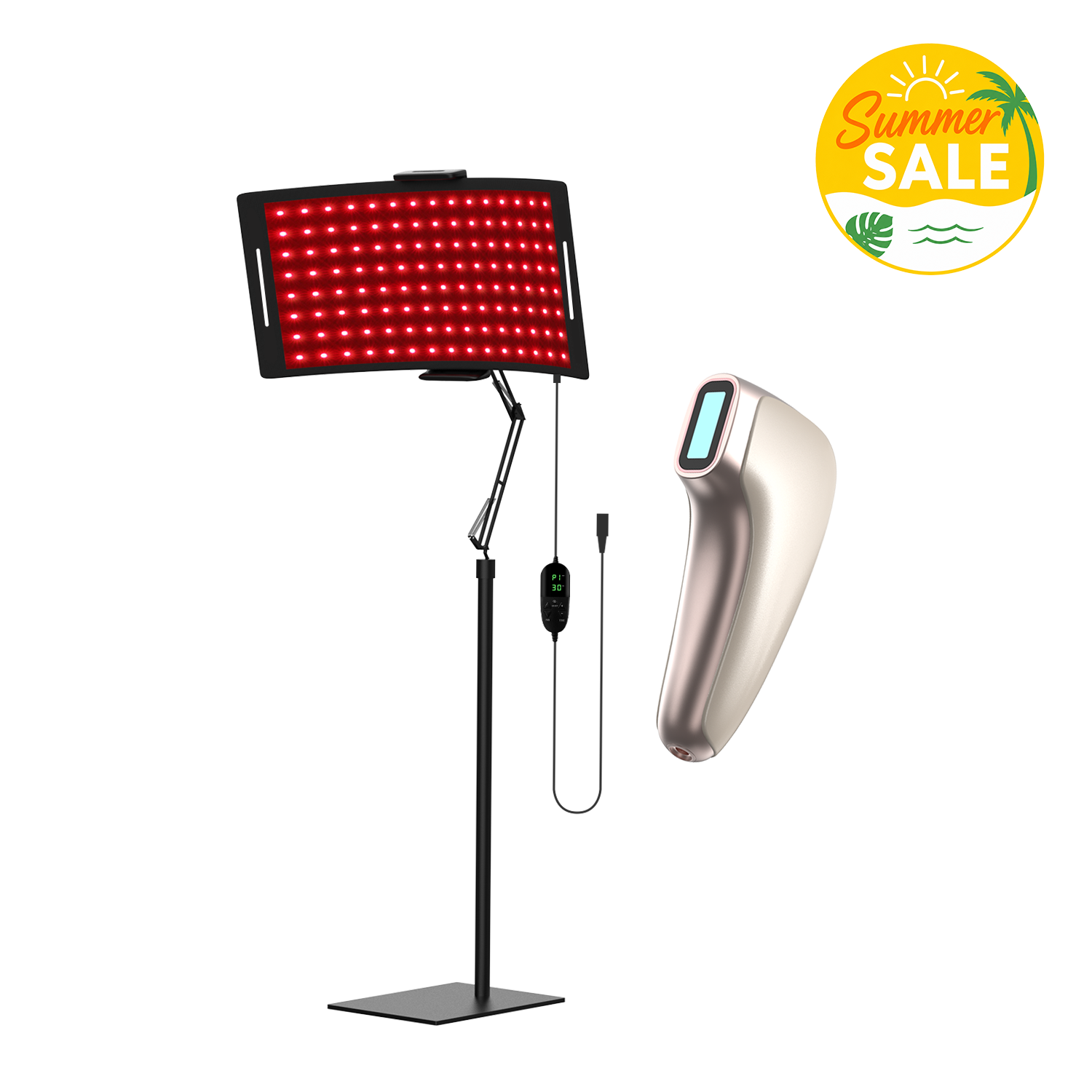 Adjustable Dual-Light Panel for Daily Stiffness and Full-Body Radiance