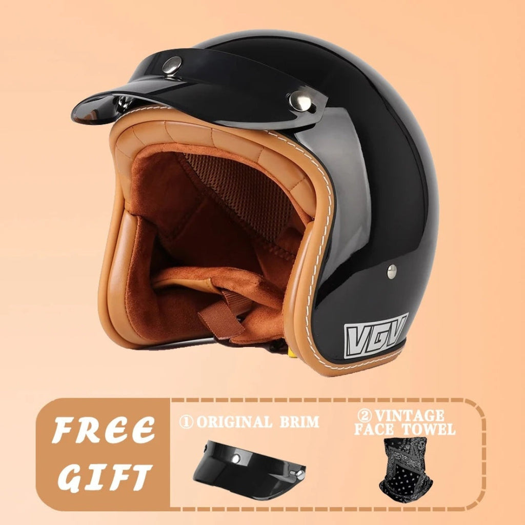 Casco Aperto EchoRetro Classic – Omologato DOT/ECE | meowbutter