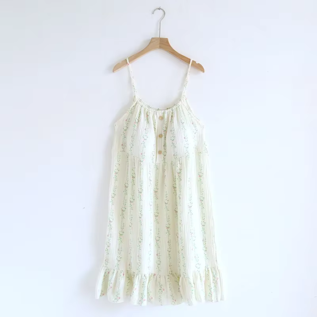 The Bloom Nightgown One Hundred Percent Muslin Cotton