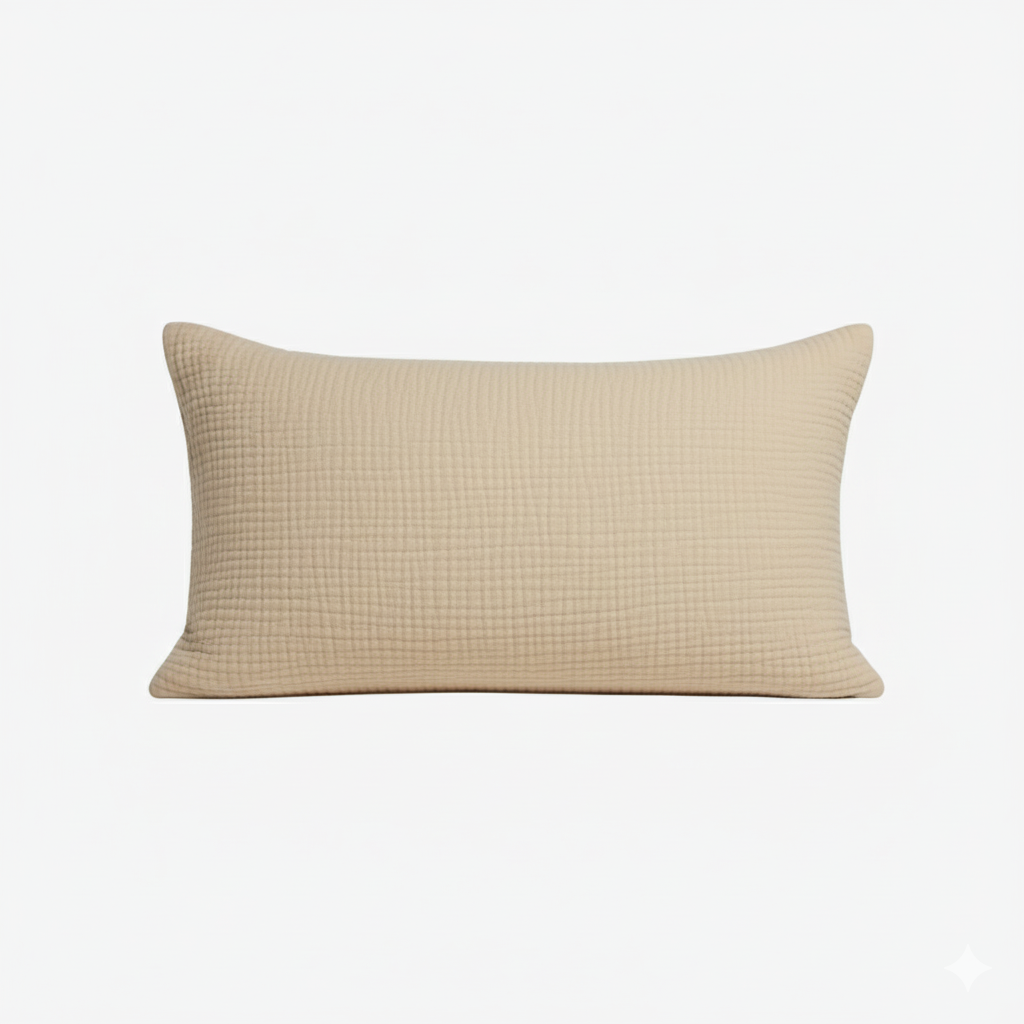 Single Pillowcase From One Hundred Percent Muslin Cotton