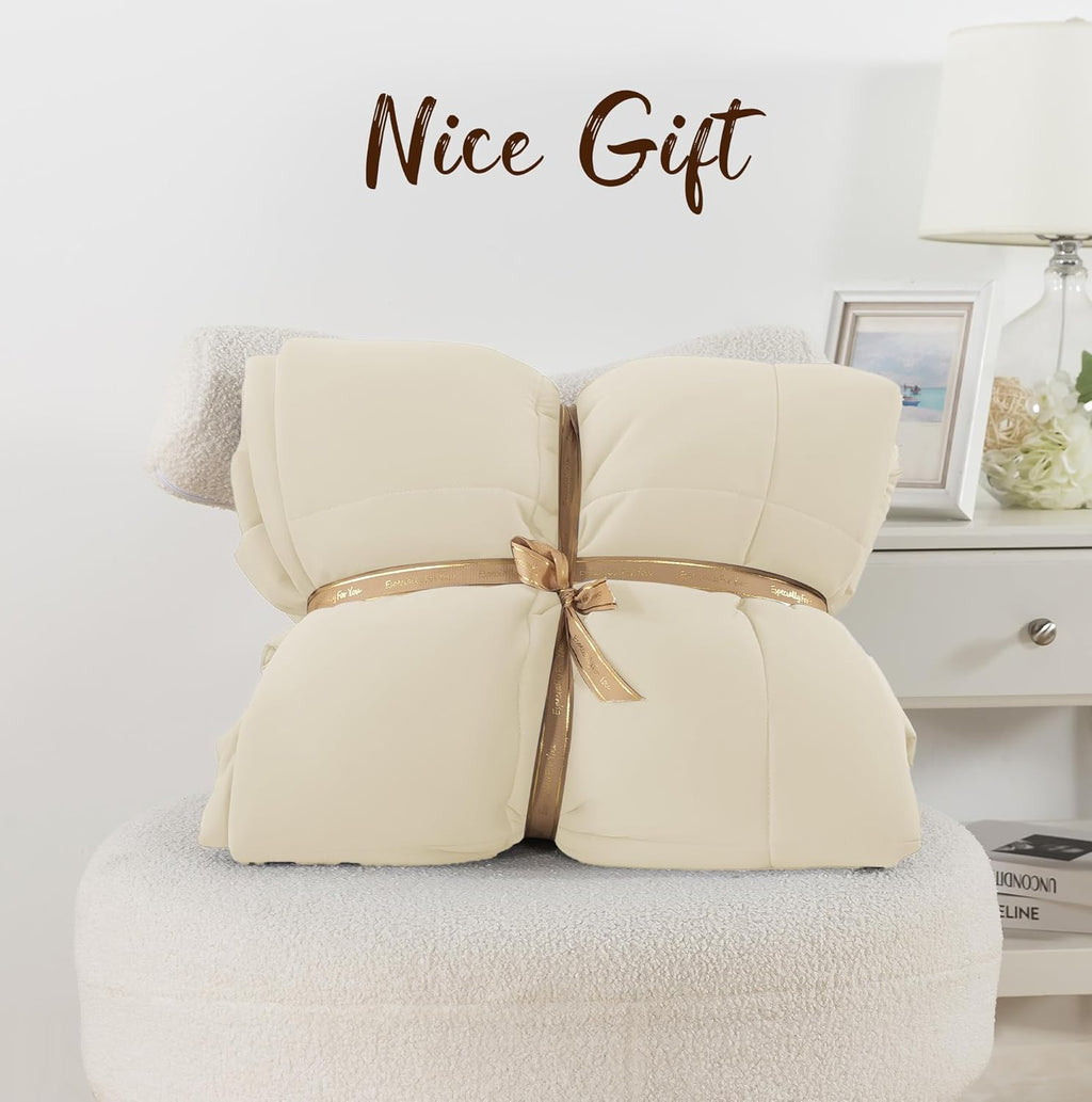 Couverture rafraîchissante double face Cozy Comfort - design évacuant l'humidité et diffusant la chaleur