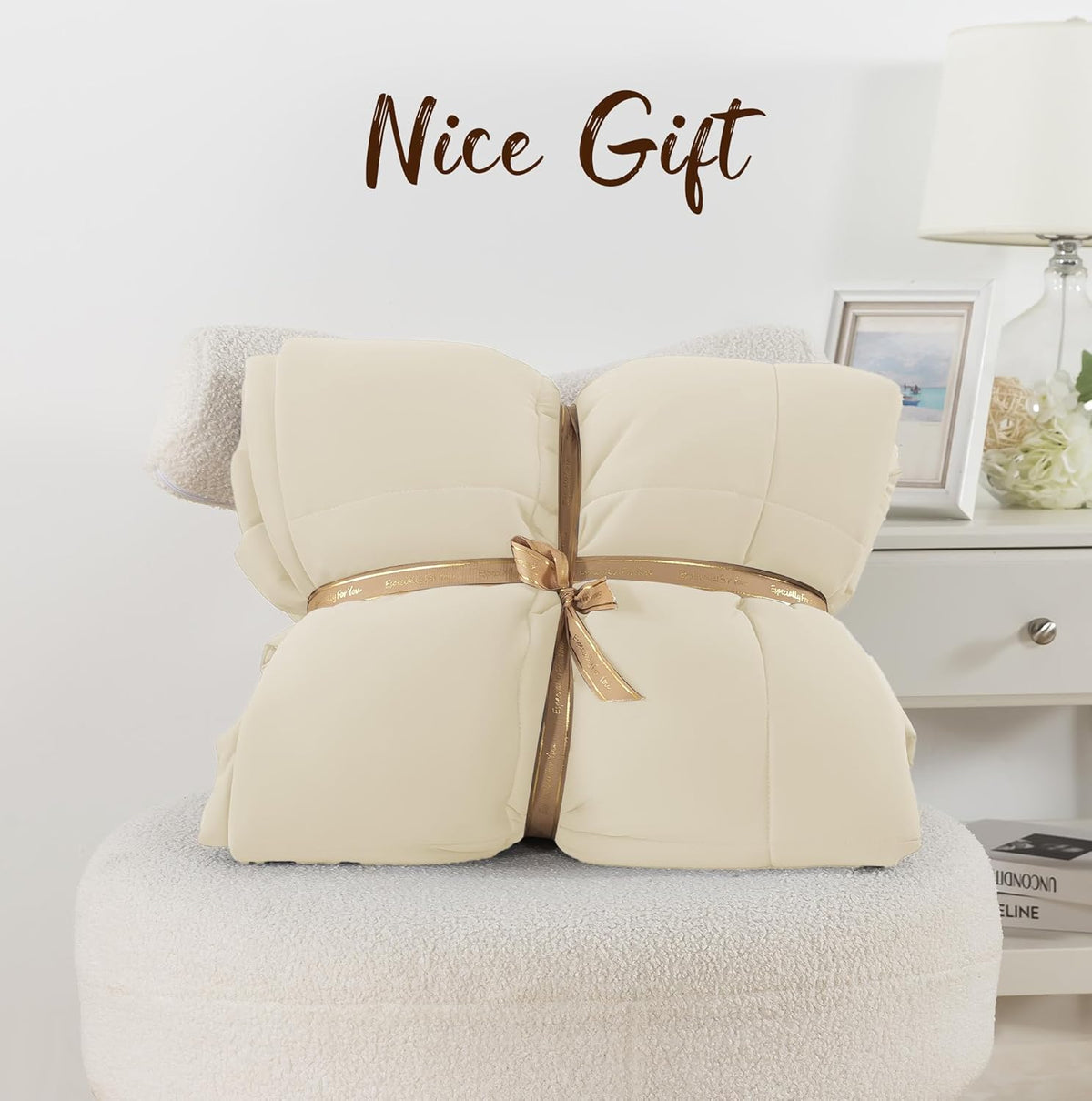 Couverture rafraîchissante double face Cozy Comfort - design évacuant l'humidité et diffusant la chaleur