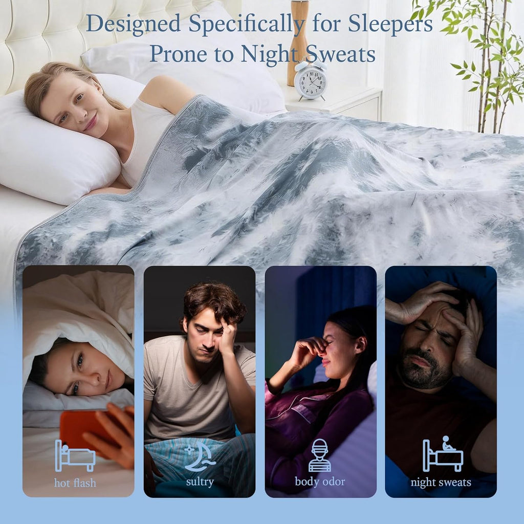 Chill Comfort Cooling Blanket — Heat-Absorbing Fabric, Temperature Regulating Layer
