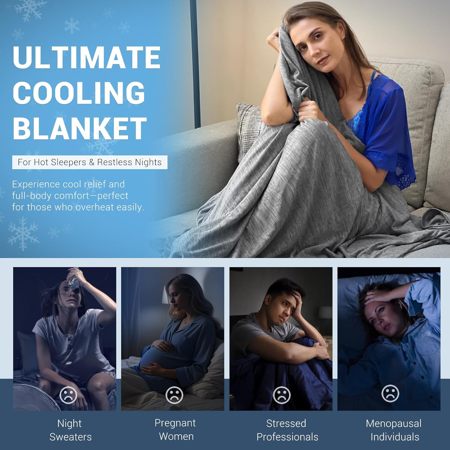 Premium Double-Sided Cooling Blanket for Year-Round Comfort