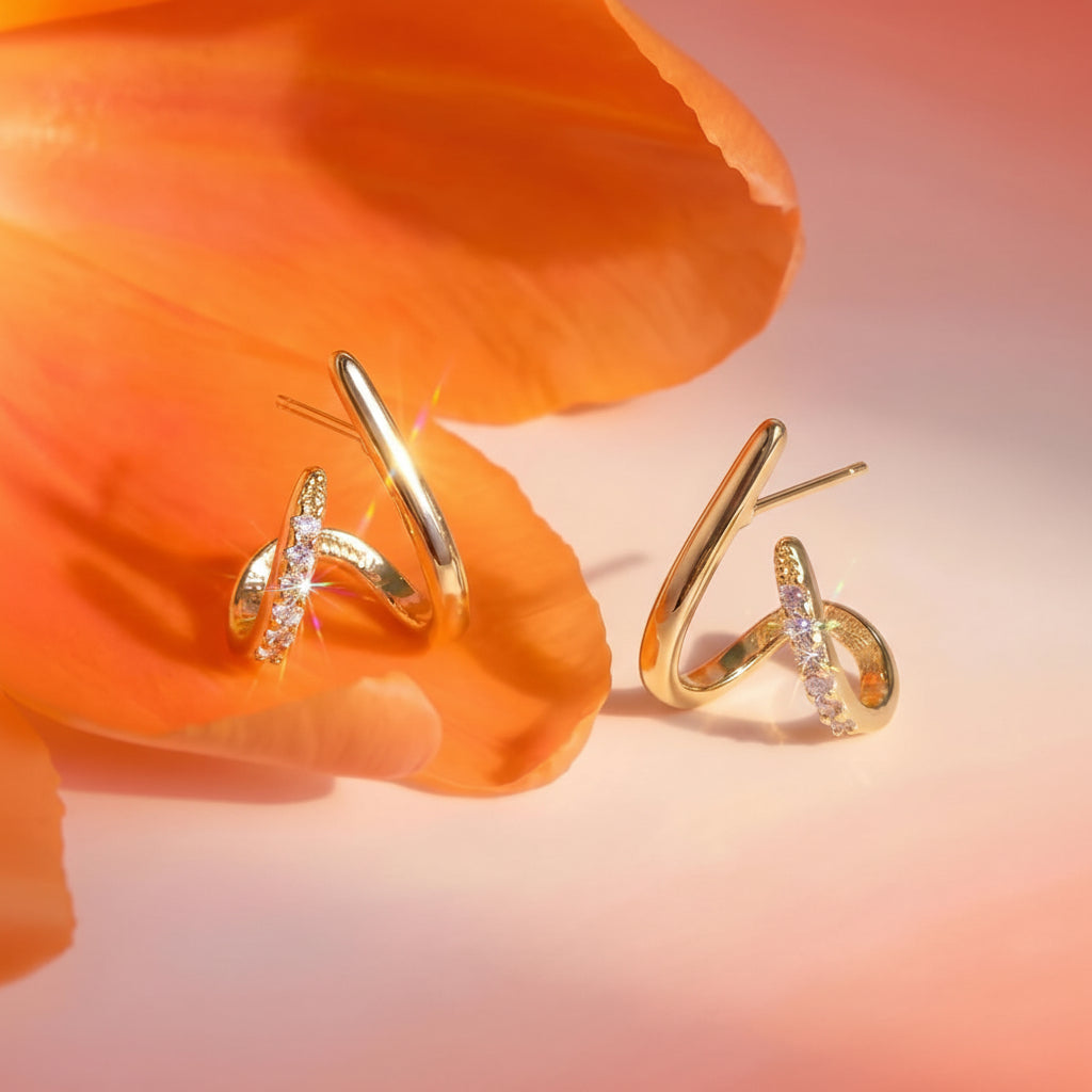 Earrings Mothers Day Gift Gold Geometric Stud Jewelry | Meowbutter