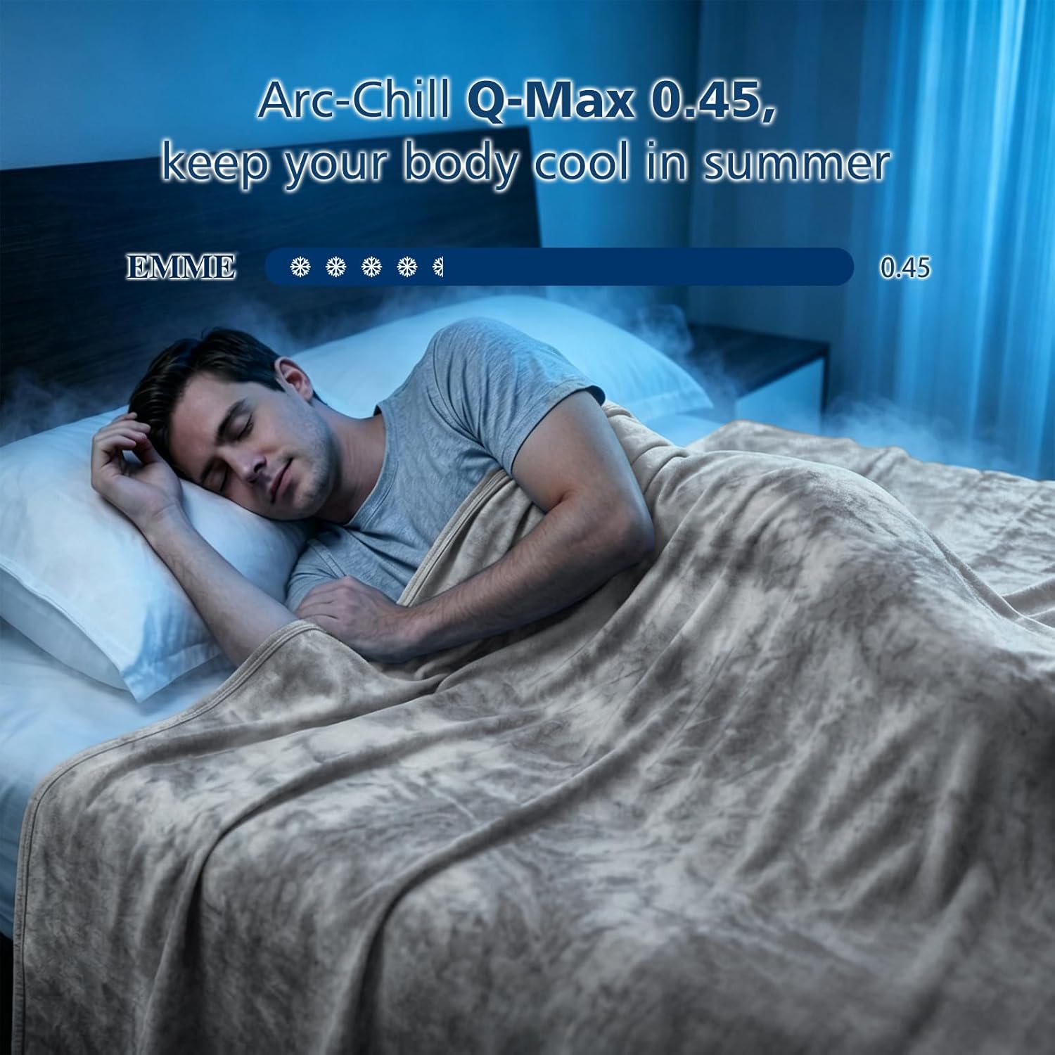 Chill Comfort Arc Chill Cooling Blanket — Lightweight, Breathable Double Layer Weave