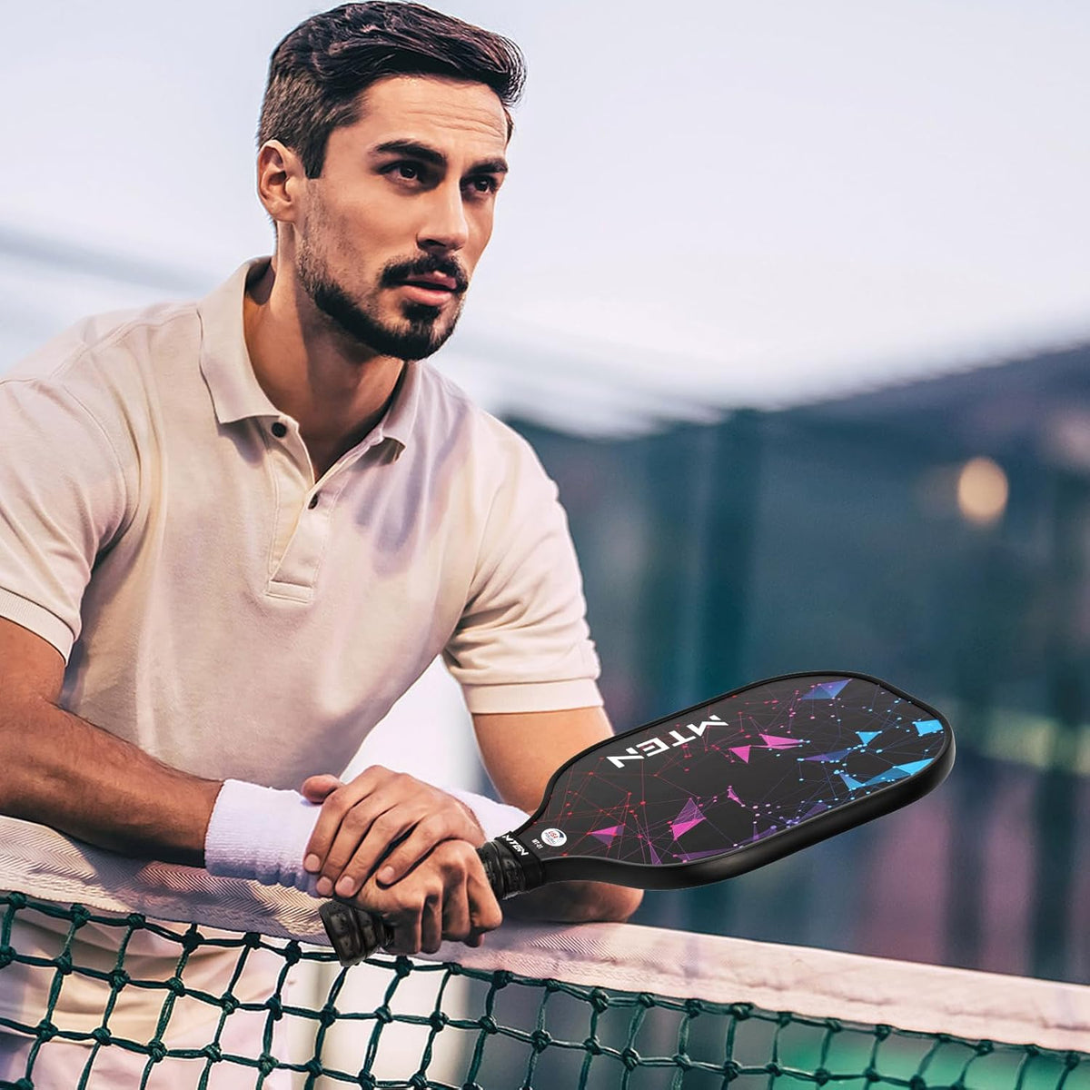 2er-Pack leichte Pickleball-Schläger aus Fiberglas — Ballset inklusive