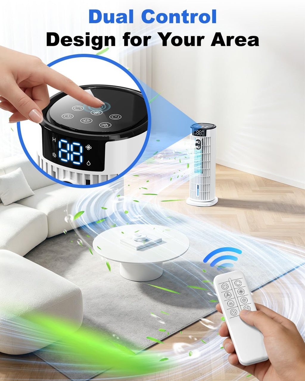 Raffrescatore d'Aria Portatile 4-in-1 - Funzione Nebbia - Telecomando - Timer | meowbutter