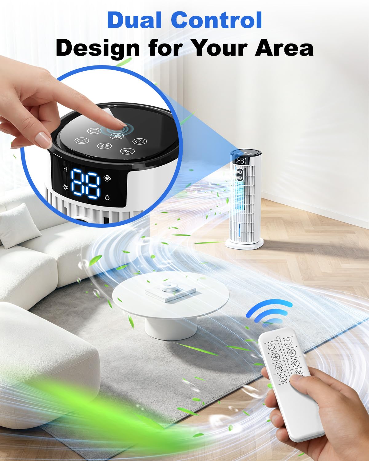 Raffrescatore d'Aria Portatile 4-in-1 - Funzione Nebbia - Telecomando - Timer | meowbutter
