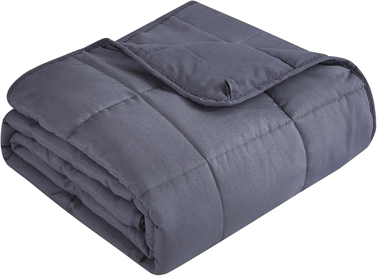 Pătură ponderată Cozy Comfort — țesătură din microfibră răcoritoare, umplutură cu reglare termică