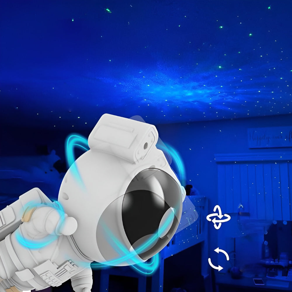 Astronaut LED Night Light — Star Projector Lamp, 22 x 12 x 11 cm