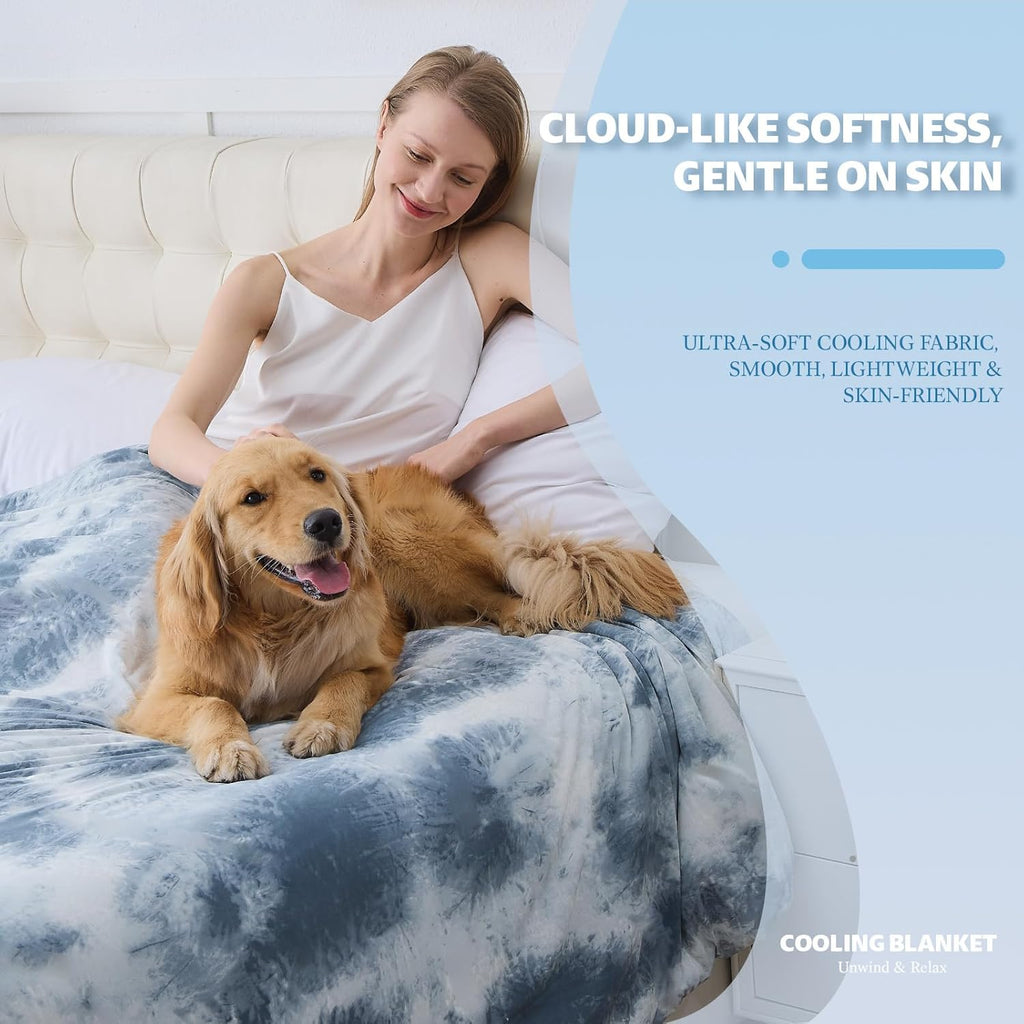 Chill Comfort Cooling Blanket — Heat-Absorbing Fabric, Temperature Regulating Layer