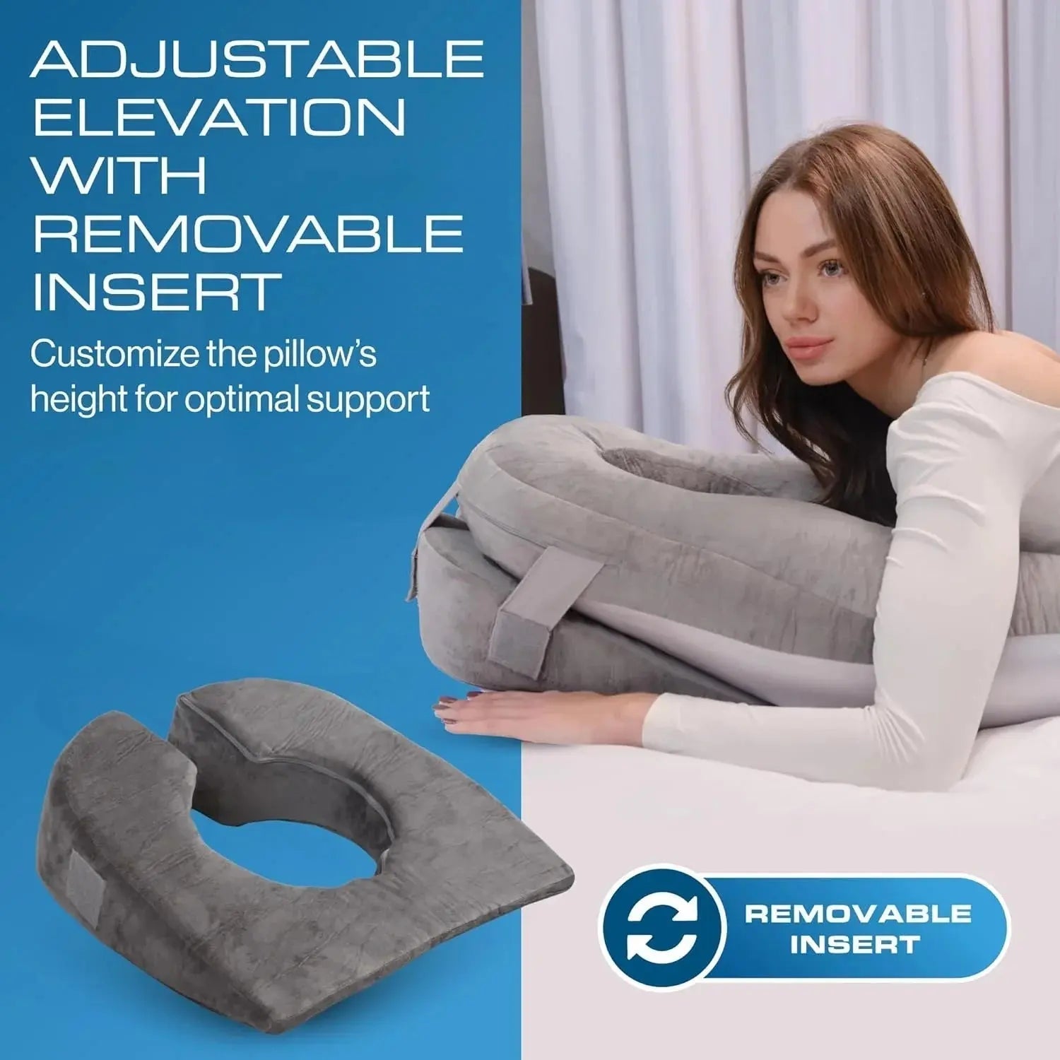 Prone Rest Pillow For Comfortable Face Down Support