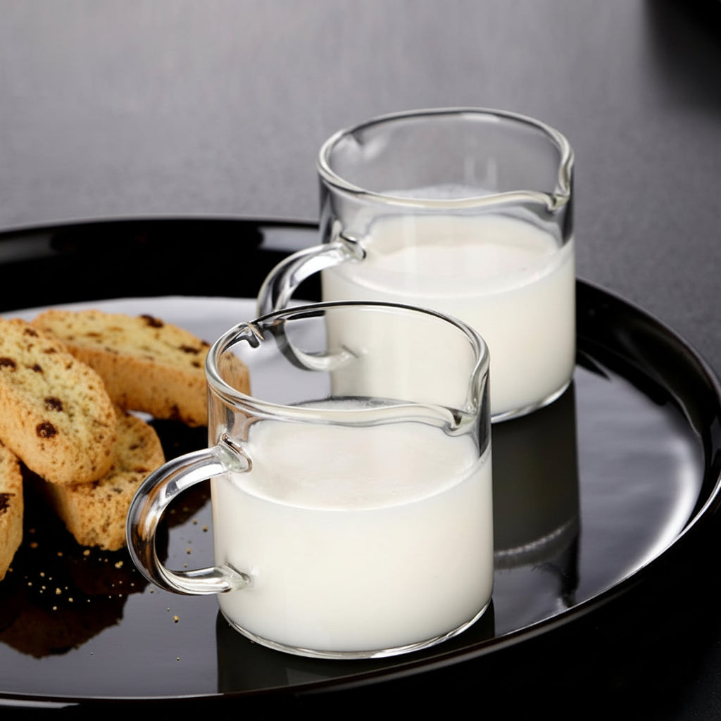 Skleněný šálek na espresso s dvojitou výlevkou, odměrka 4 oz, konvička na kávu | Meowbutter