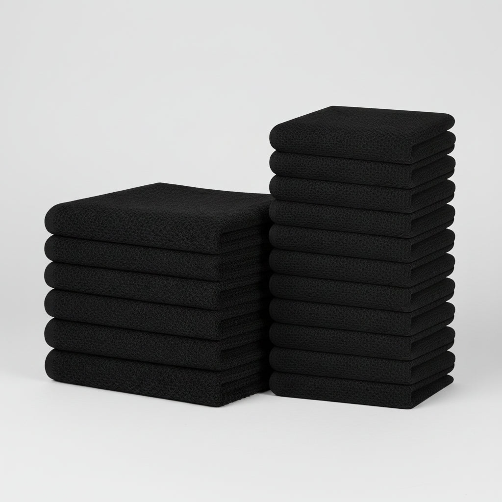Soft Cotton Dish Cloths Set Absorbent Honeycomb Waffle Weave | Meowbutter