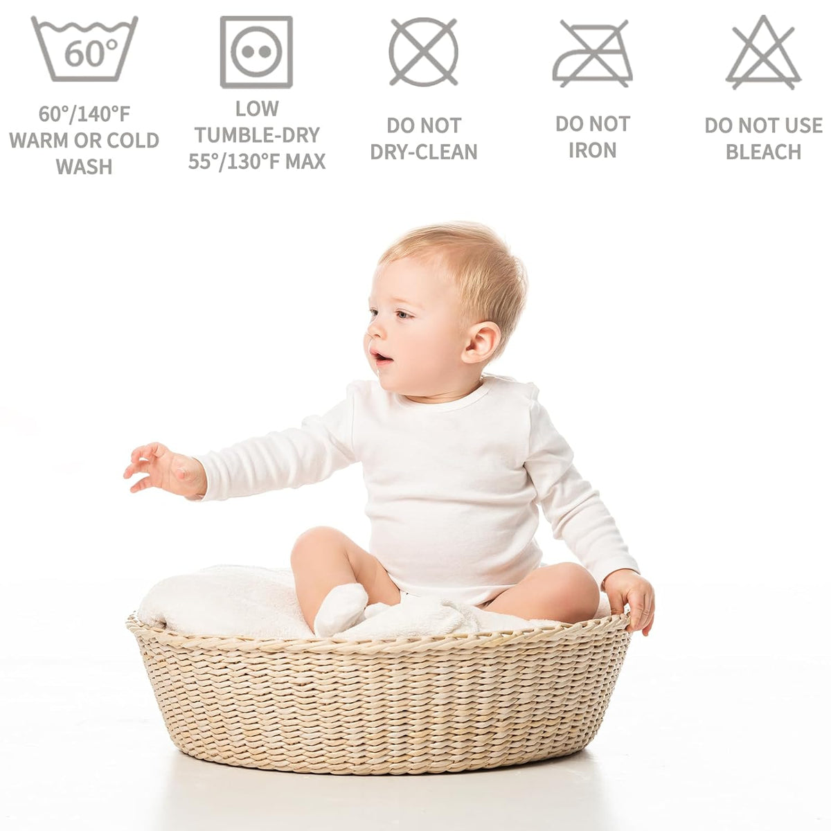 מגן מזרן לעריסה CozyNest עמיד למים — בד אפור רך, הגנה שקטה, רחיץ