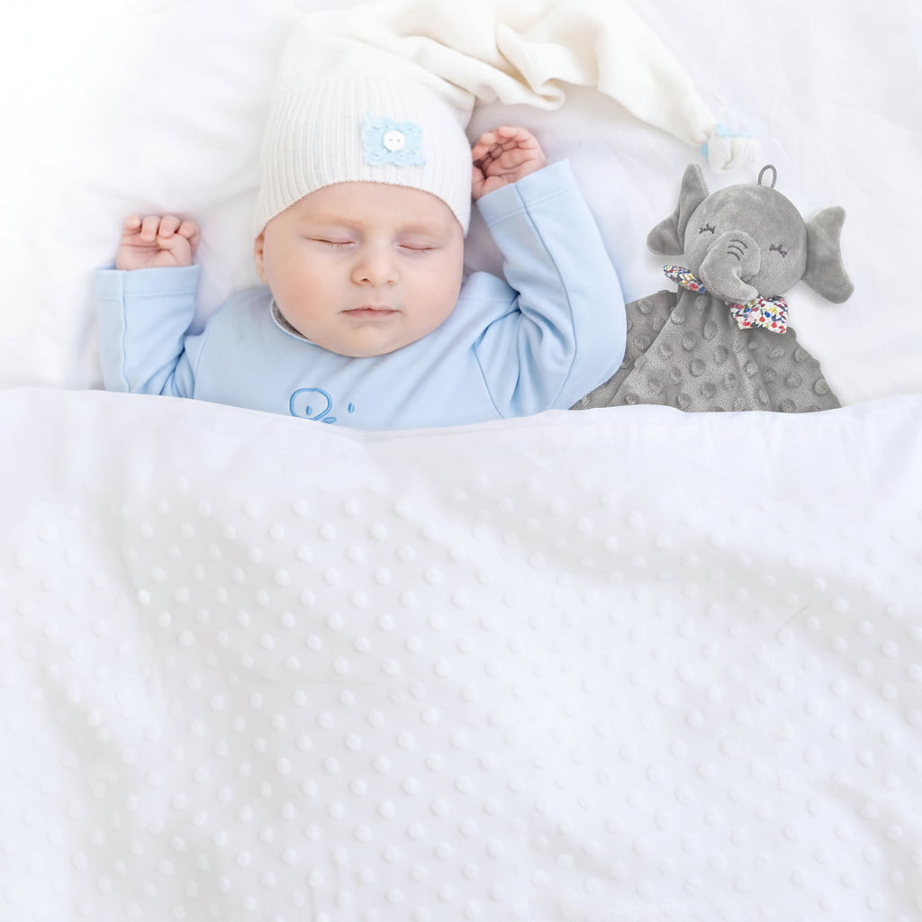Manta de apego de elefante de peluche