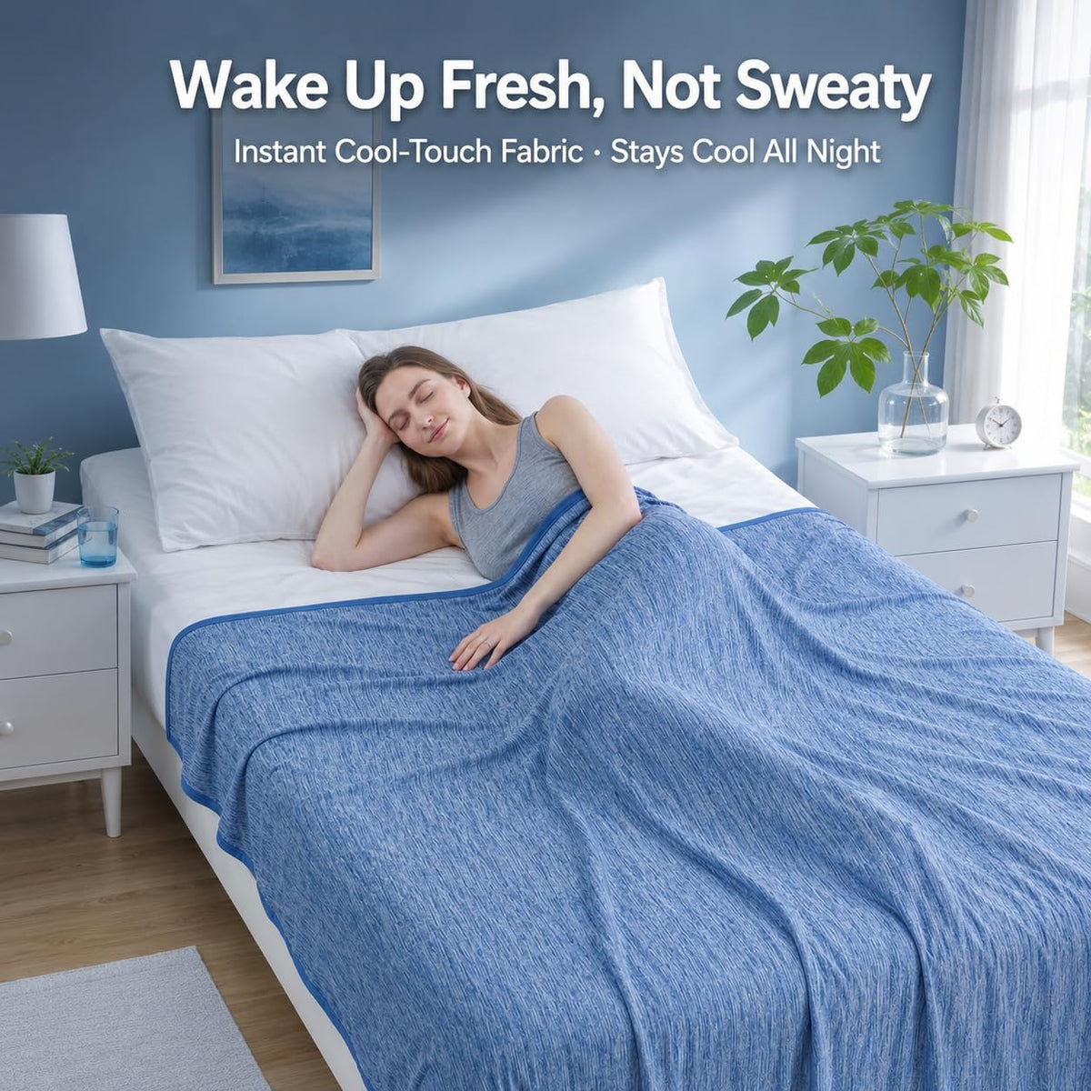 Couverture rafraîchissante grand format Queen Cool Comfort — indice de tissu Q-Max supérieur à 0.4
