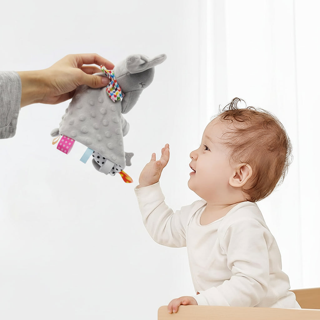 Manta de apego de elefante de peluche