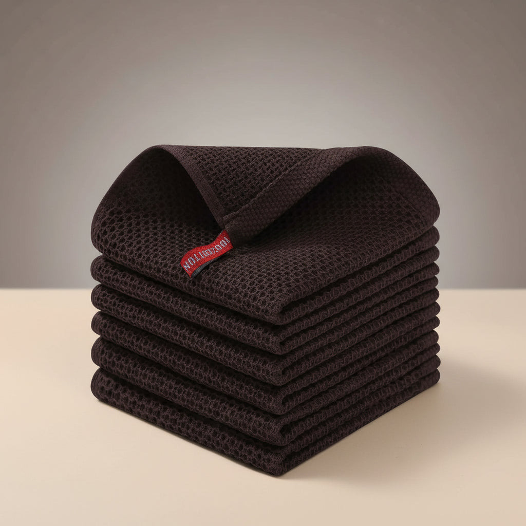 Soft Cotton Dish Cloths Set Absorbent Honeycomb Waffle Weave | Meowbutter