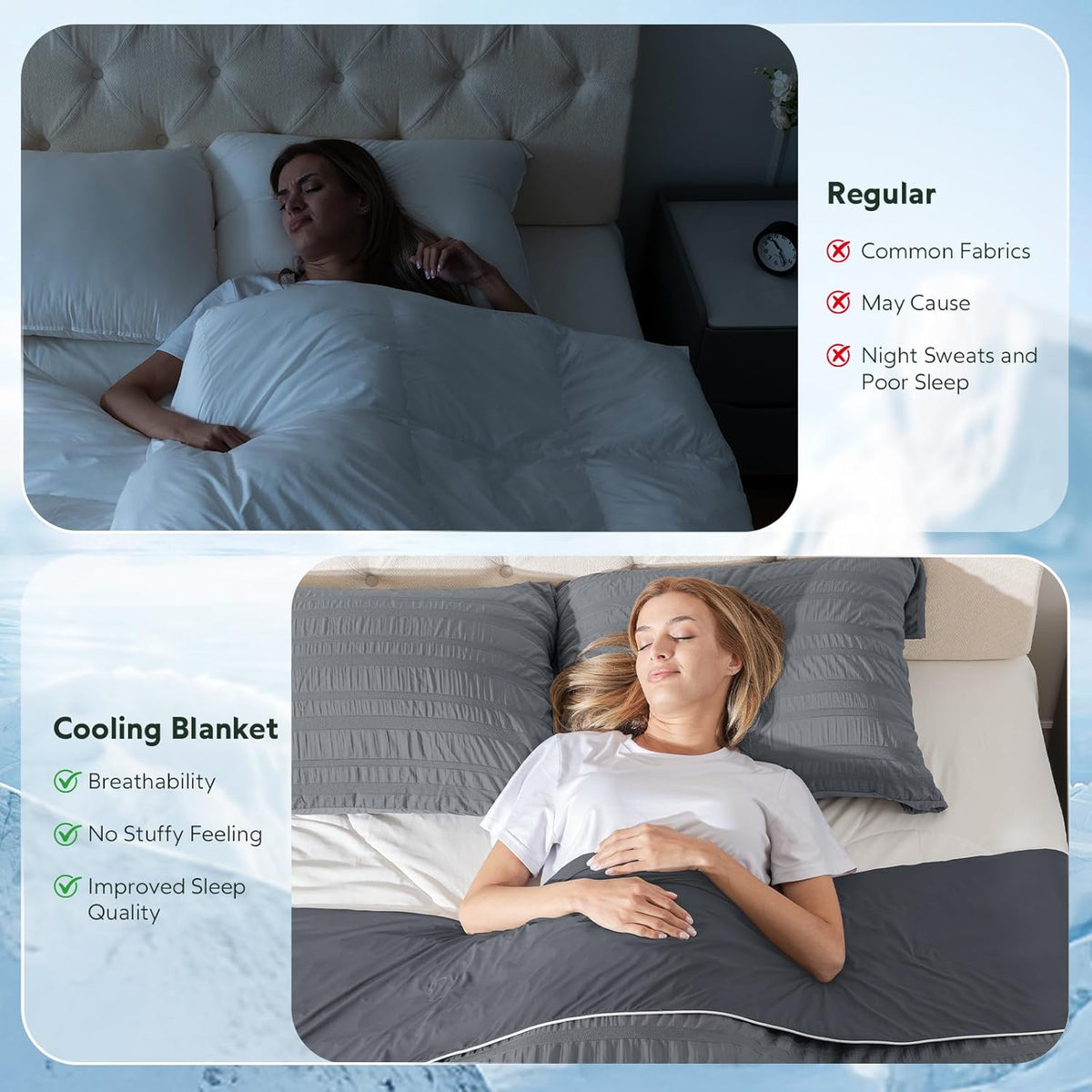 Chladivá deka Cozy Comfort - oboustranné provedení, cílená regulace teploty, rychlá absorpce tepla