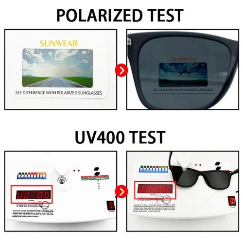 Occhiali da sole quadrati polarizzati in offerta – Classici occhiali da guida e da viaggio con protezione UV400 per uomo e donna | meowbutter