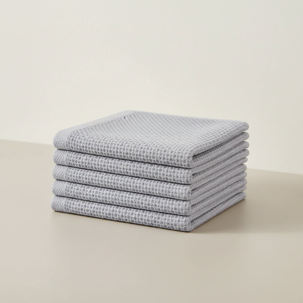 Soft Cotton Dish Cloths Set Absorbent Honeycomb Waffle Weave | Meowbutter