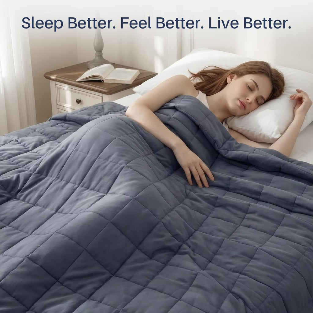 Pătură ponderată Cozy Comfort pentru adulți — husă din material respirabil și răcoritor