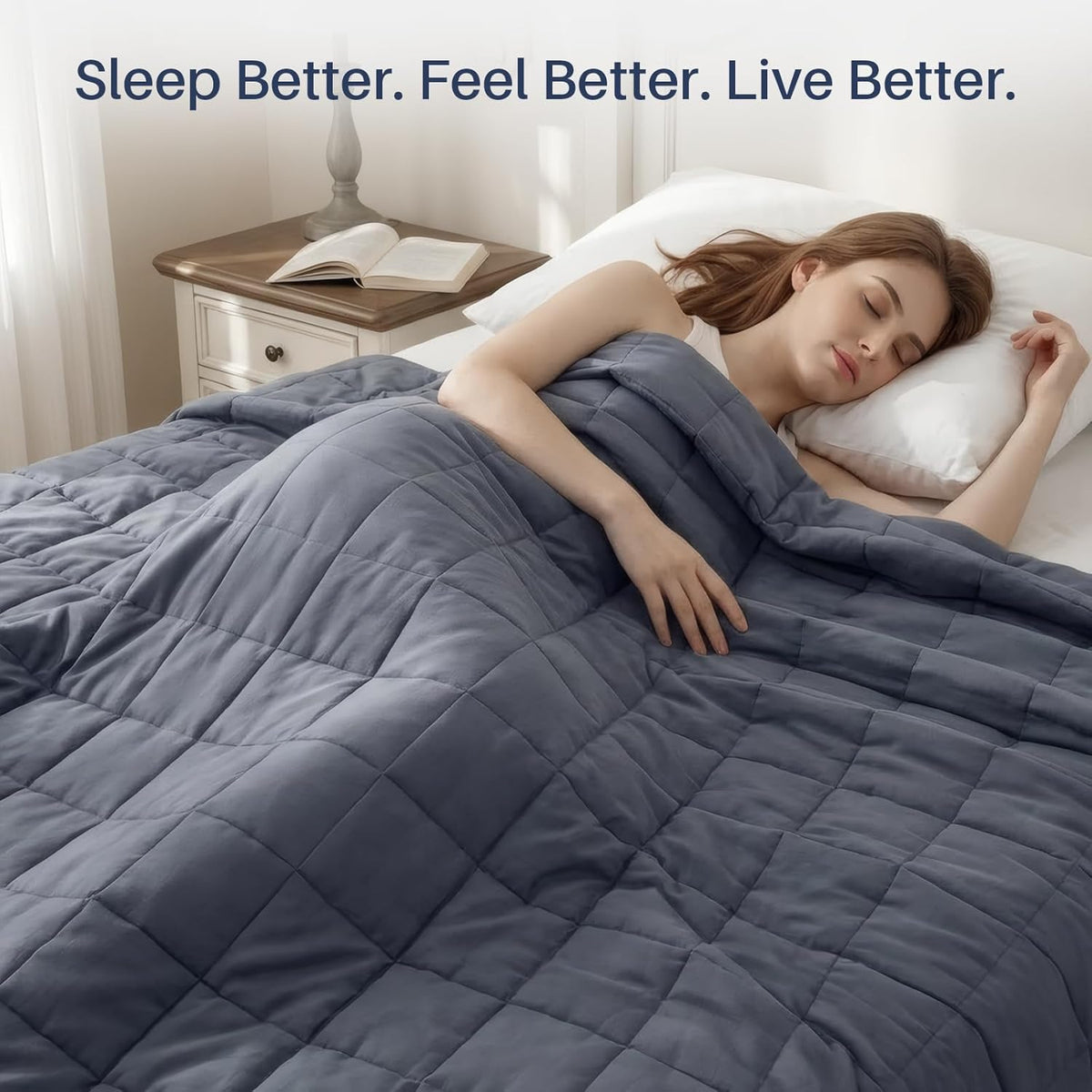 Pătură ponderată Cozy Comfort pentru adulți — husă din material respirabil și răcoritor