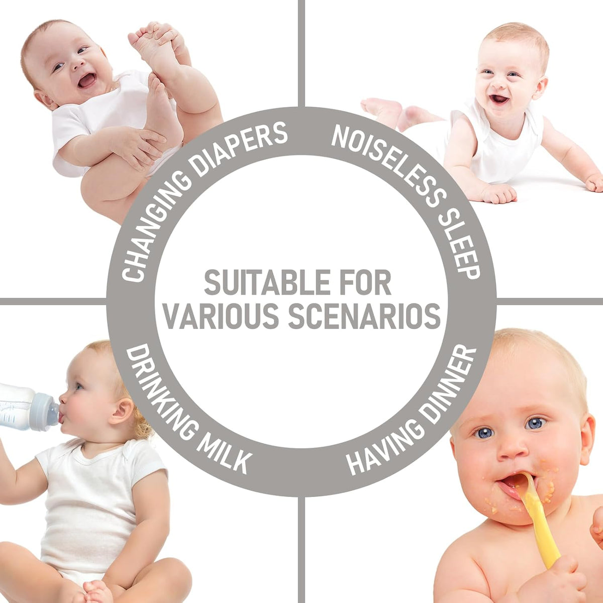 מגן מזרן לעריסה CozyNest עמיד למים — בד אפור רך, הגנה שקטה, רחיץ