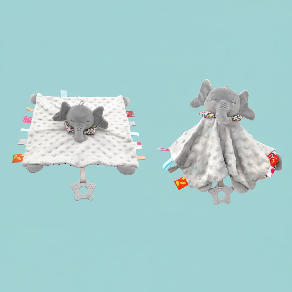 Manta de apego de elefante de peluche