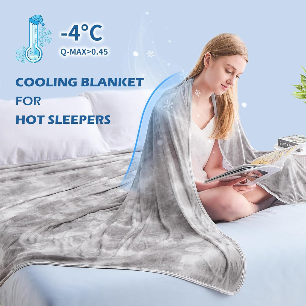 Chill Comfort Arc Chill Cooling Blanket — Lightweight, Breathable Double Layer Weave