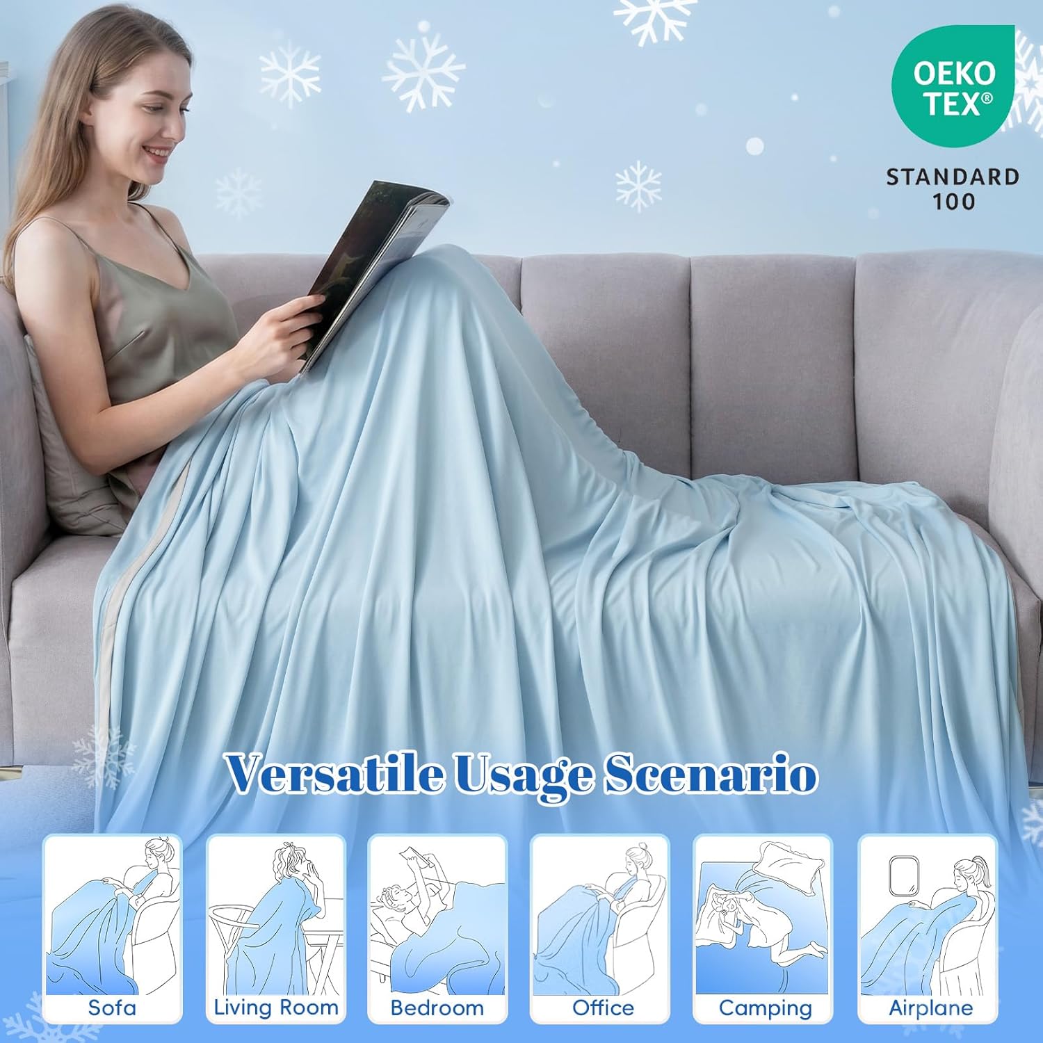 Chill Comfort Arc-Chill Tech Double-Layer Lightweight Cooling Blanket