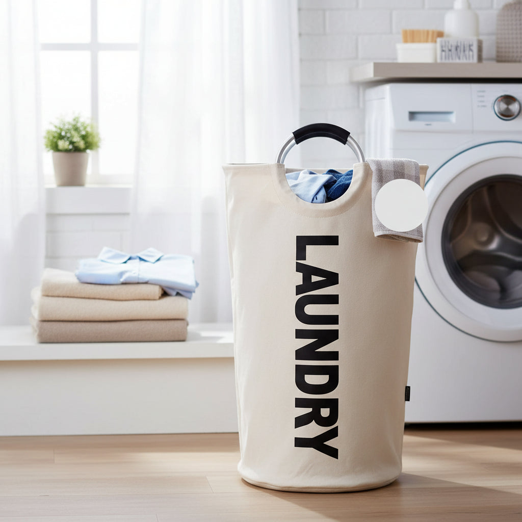 Tall Waterproof Laundry Hamper — Collapsible Fabric Exterior