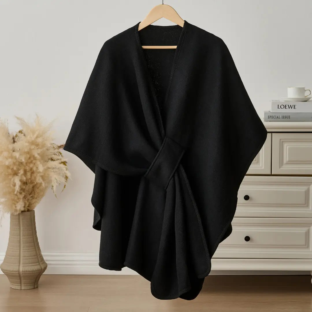 Drape Shawl Crafted From Fleece For Cozy Everyday Wear