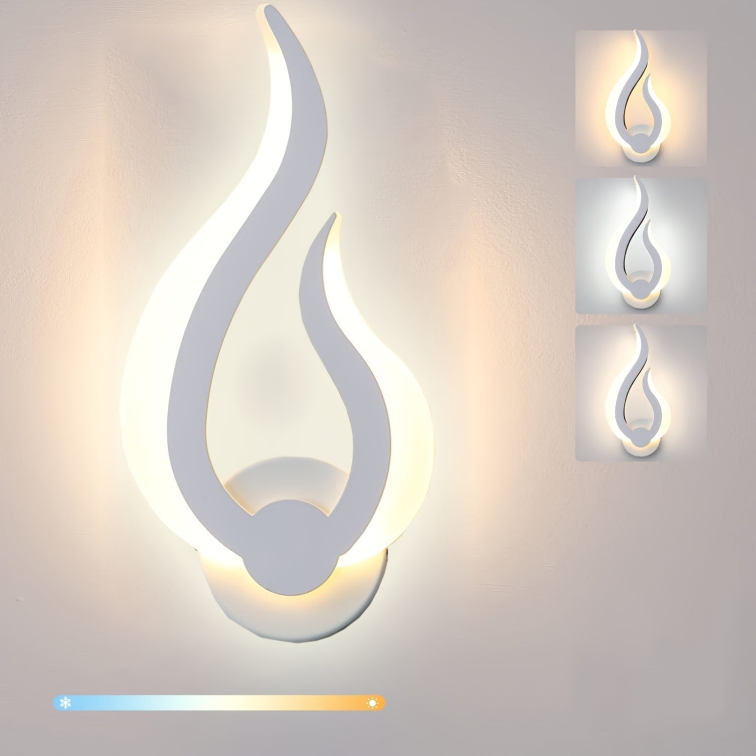 Lampada da parete LED Modern Flame | Applique da 10W luce calda | Meowbutter