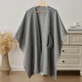 Drape Shawl Crafted From Fleece For Cozy Everyday Wear