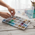 Mother's Day Plastic Organizer Box — Divided Compartments, Secure Latch, 20 x 12 x 3.5 cm